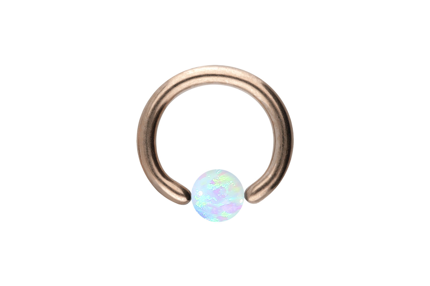 Chirurgenstahl Klemmkugelring Piercing SYNTHETISCHER OPAL
